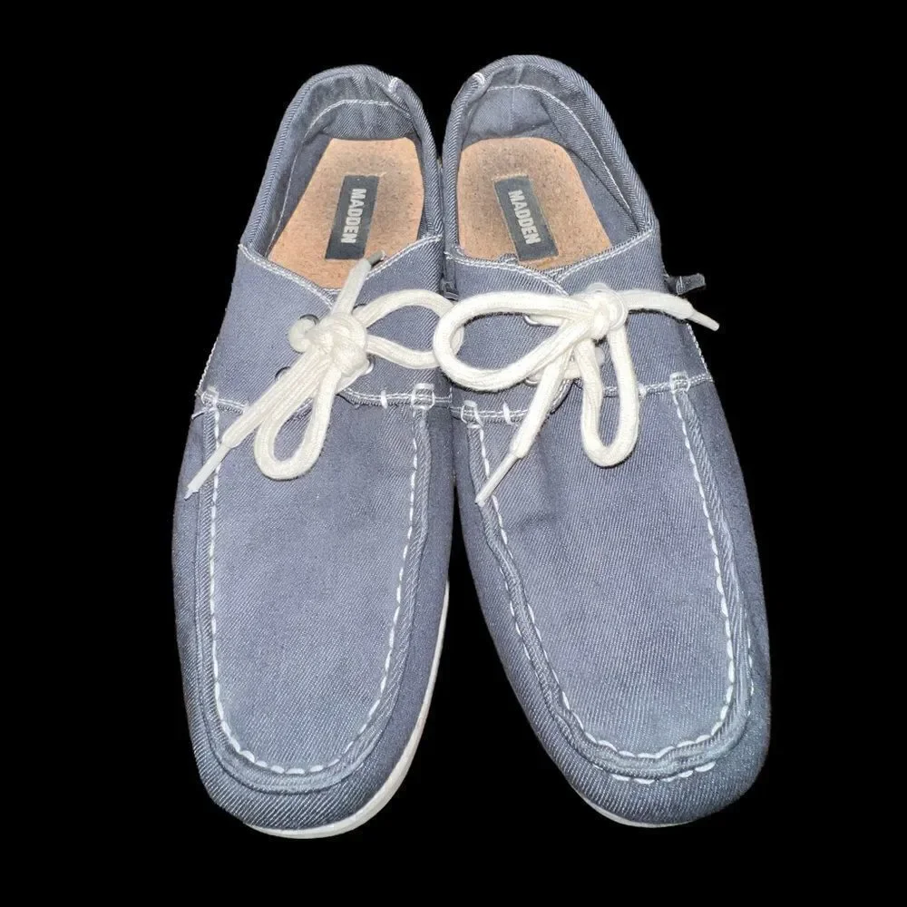 Madden by Steve Madden M-Glide Boat Shoes‎ Men's 8.5 Blue Canvas